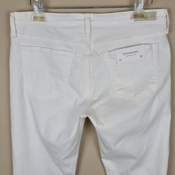 Adriano Goldschmied The Legging Ankle Super Skinny Jeans Raw Hem White Size 30 - Picture 6 of 14
